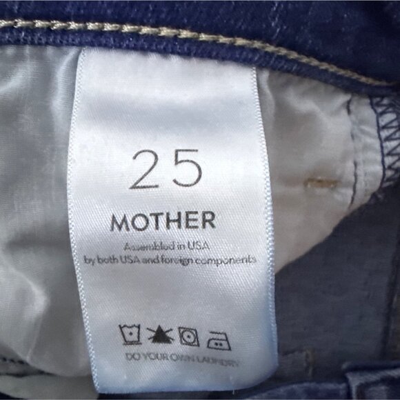 Mother The Hustler Ankle Fray Jeans Size 25 Home Movies Medium Wash Denim - Picture 4 of 5